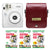 Fujifilm Instax Mini 50S Piano White Instant Camera + Instax Mini Film + Pen + Leather Case